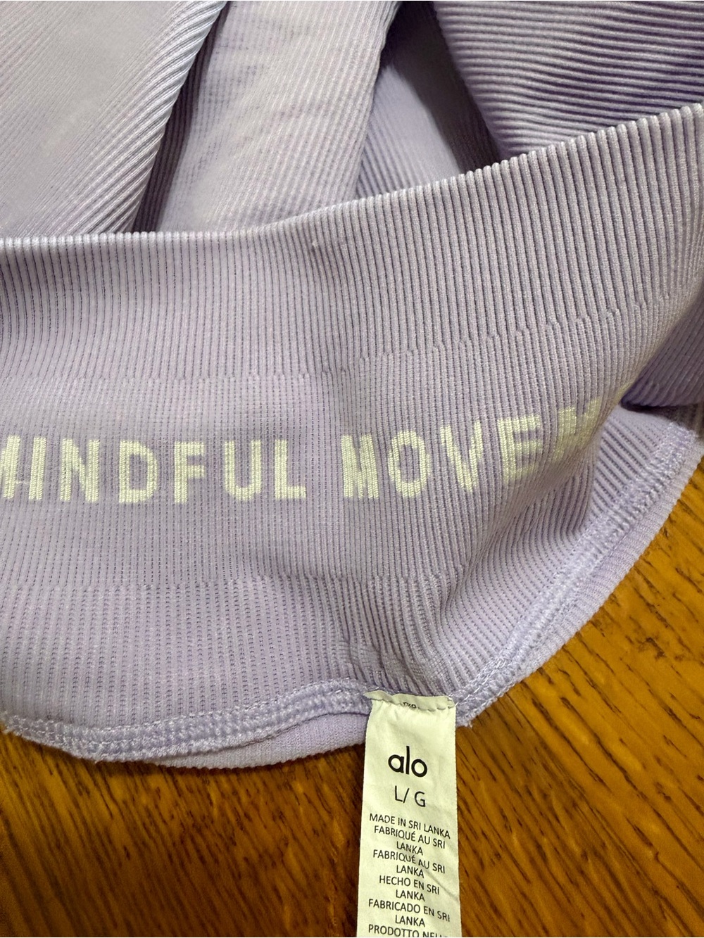 alo yoga | Seamless Ribbed Knit Favorite Short Lavender Purple - Biker Shorts - Picture 6 of 13